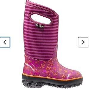 Bogs Classic Flower Stripe Rain Waterproof Boots